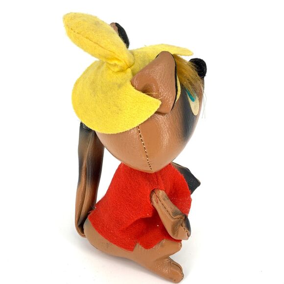 Vintage Dakin Dream Pet Leather Made in Japan Sawdust Filled Animal - Picture 2 of 6